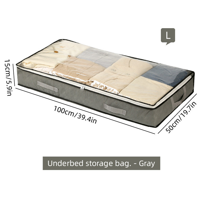 Under-Bed Storage Bag, 75L/40L - Portable Foldable Comforter & Clothing Organizer, Large Capacity Dustproof Box