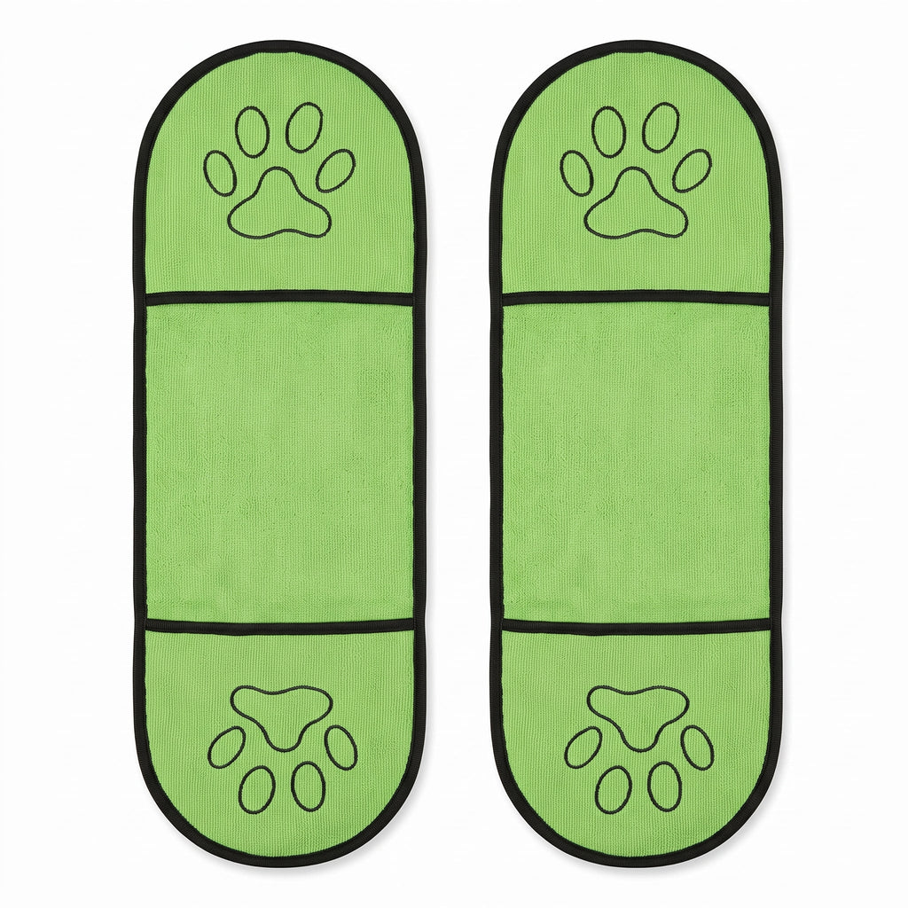 2-Pack Dog Bath Towel Double Drop Pocket Design